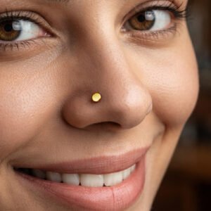 small nose pin gold