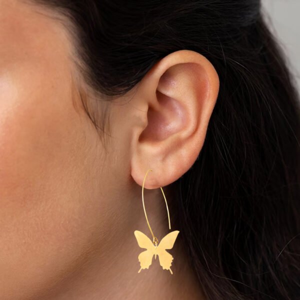 silver butterfly earrings