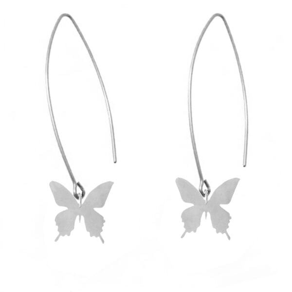 silver butterfly earrings