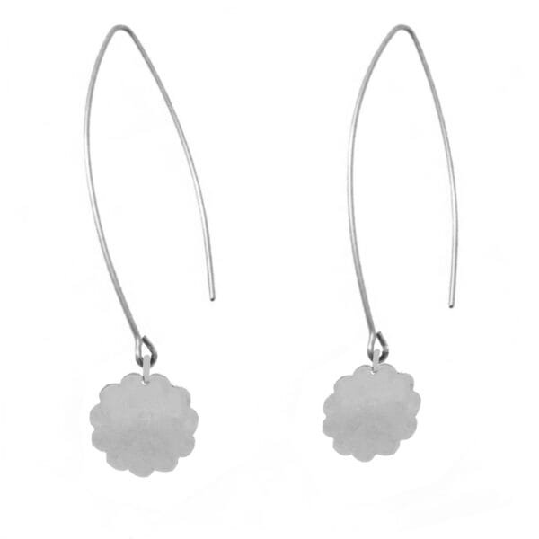 silver drop earrings