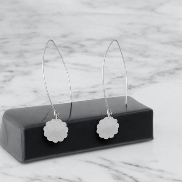 silver drop earrings