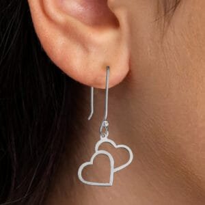 Heart Earrings Silver