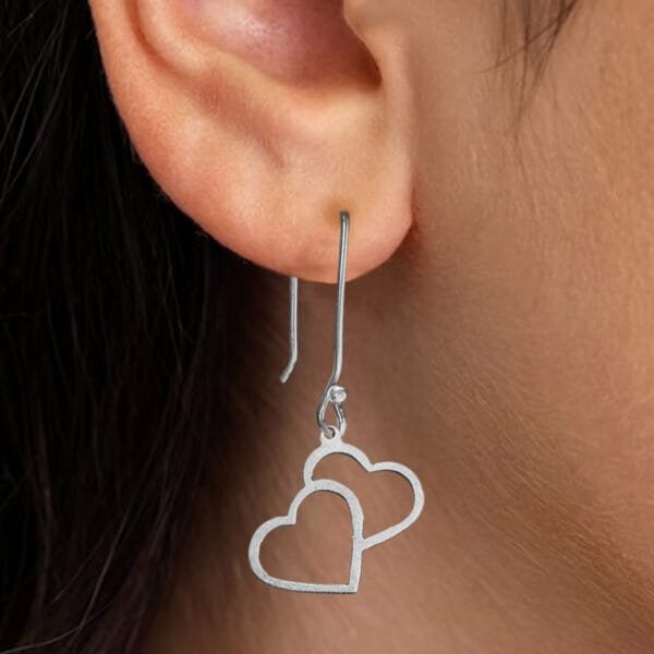 Heart Earrings Silver