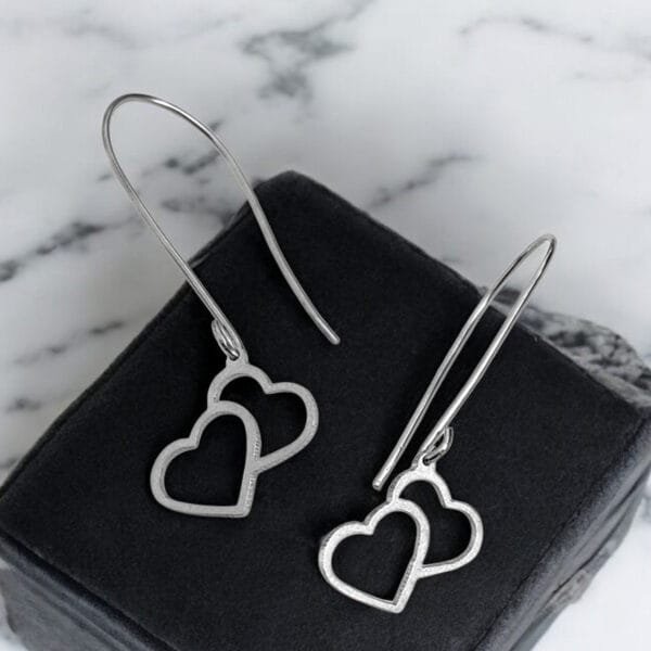 Heart Earrings Silver