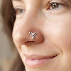 Simple Silver Nose Pin