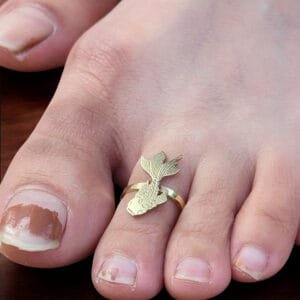 gold toe rings brass