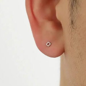 Mens Silver Stud Earrings