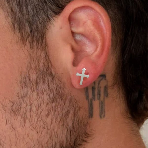 Earrings Silver Stud Men