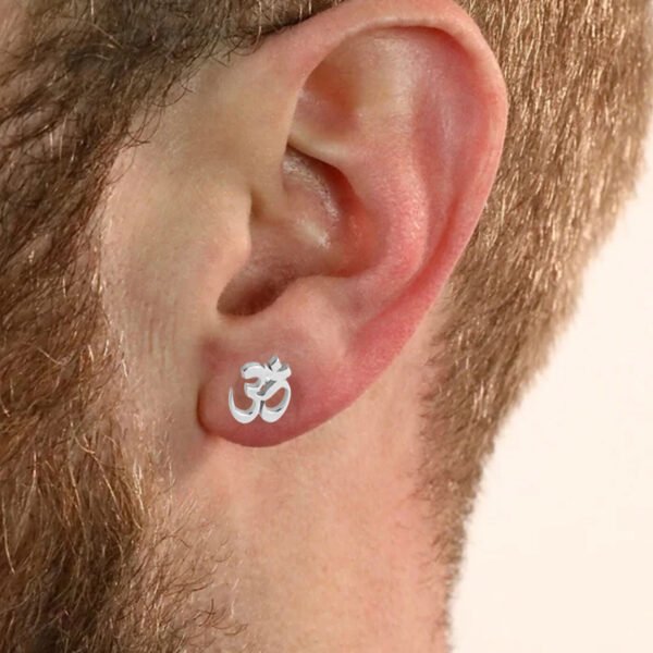 silver male earrings