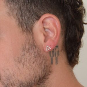 silver earrings for men
