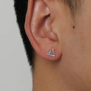Mens Silver Stud Earrings