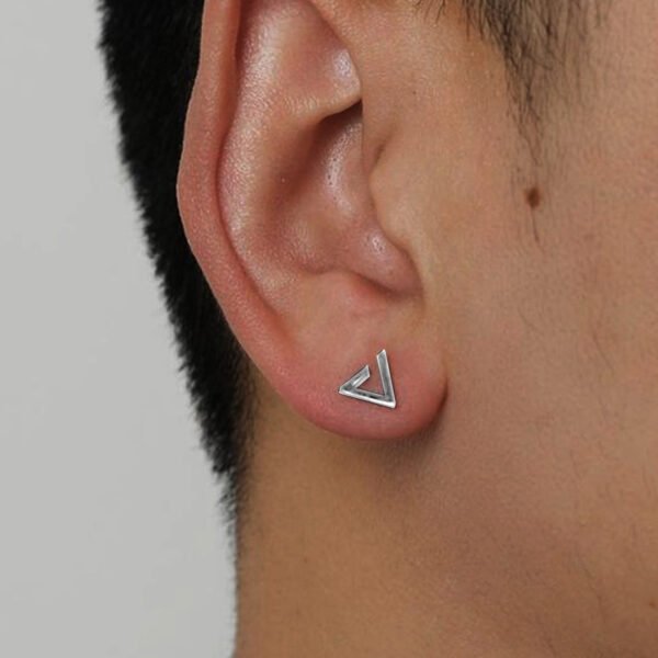 Mens Silver Stud Earrings