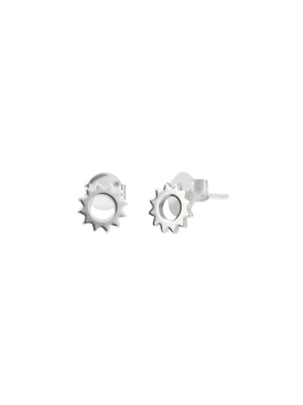 stud earrings in silver