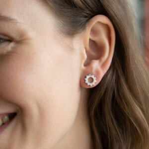 silver sterling earrings studs