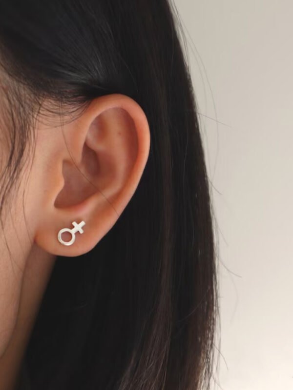 silver tiny stud earrings