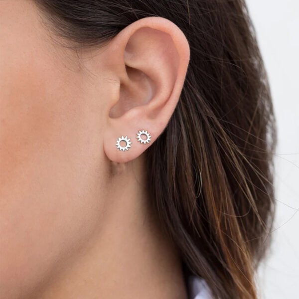 stud earrings in silver
