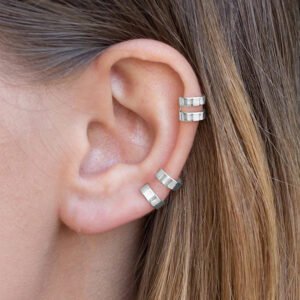 925 Sterling Silver Cuff Earrings
