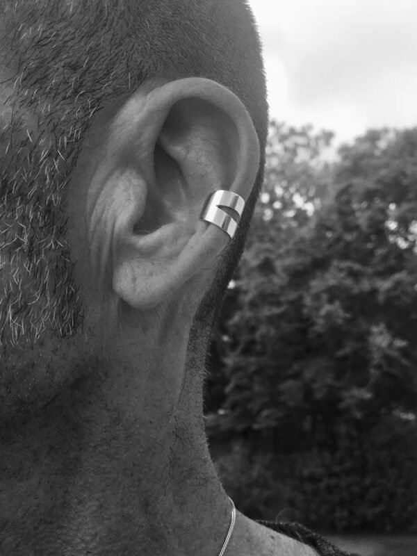 Mens Silver Ear Cuff