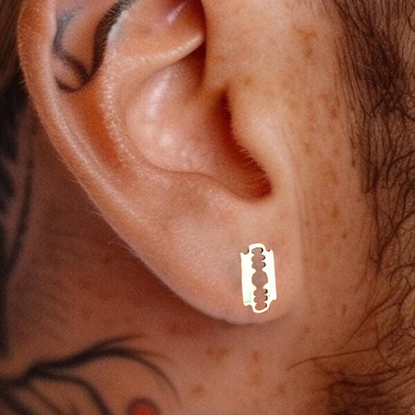 silver stud earrings male