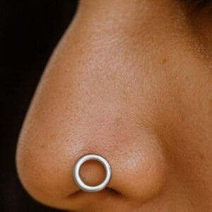 small nose pin silver
