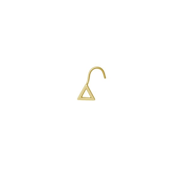 Silver Metal Nose Pin 925 Sterling Triangular Nosepin for Girls - Image 3