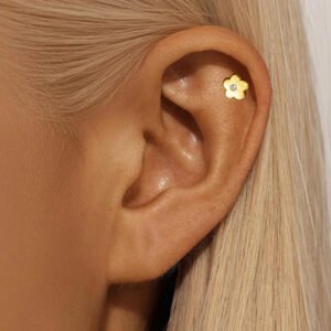 gold helix earring