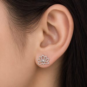 very small silver stud earrings