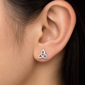 tiny ear studs silver