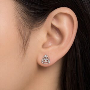 small ear studs silver
