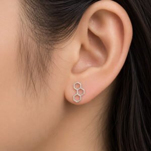 simple silver earrings for women