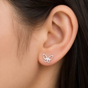 silver small earrings for women