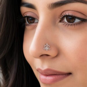 small nose pin silver