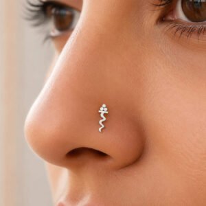 real silver nose pin