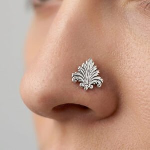 silver ring nose pin