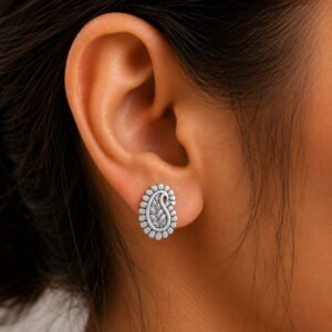 silver earrings