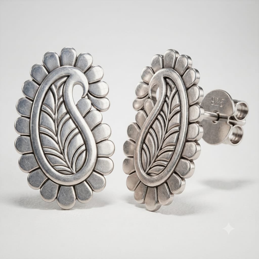 silver earrings
