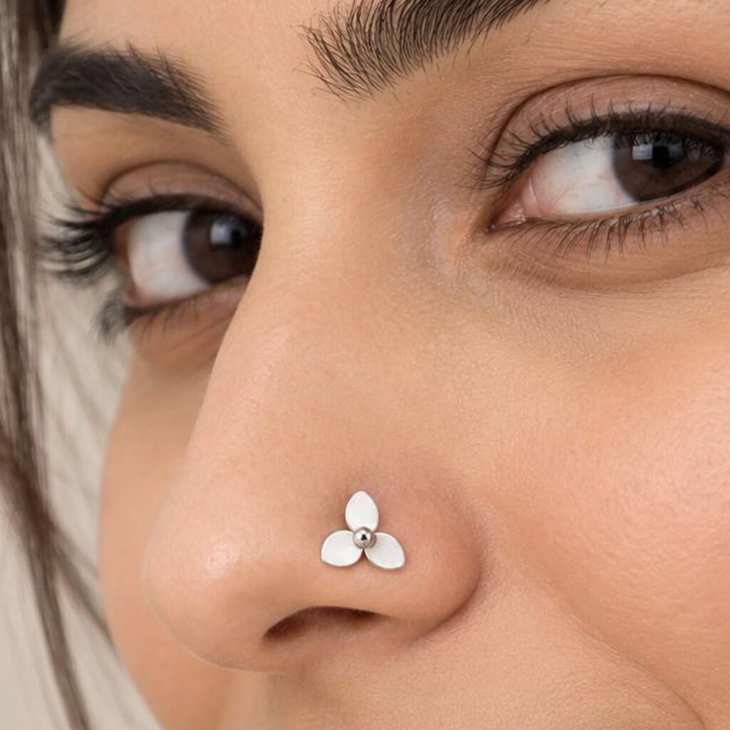 pierced nose pin