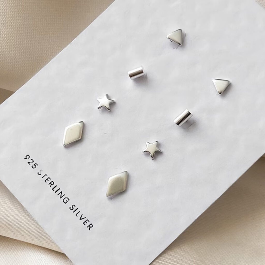 stud earrings sterling